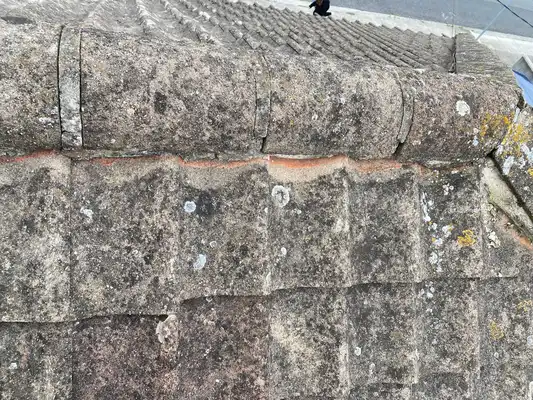 motar on a roof that has broken down and need roof tile repointing